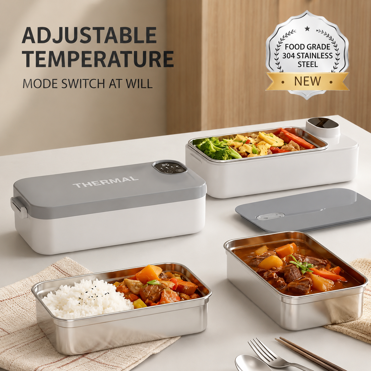 Self-Heating Lunch Box