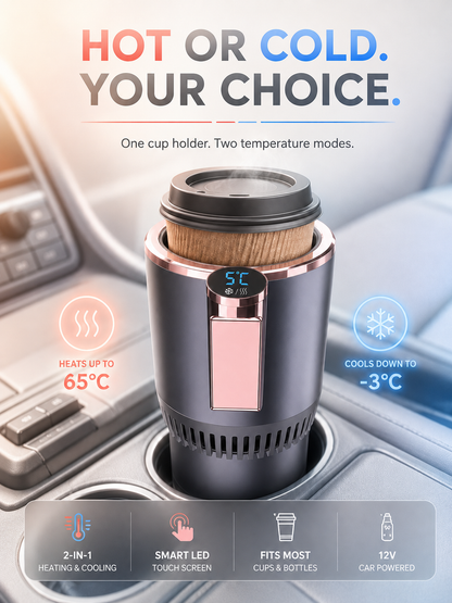 ThermoDrive™ 2-in-1 Heating & Cooling Cup Holder