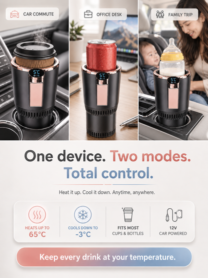 ThermoDrive™ 2-in-1 Heating & Cooling Cup Holder