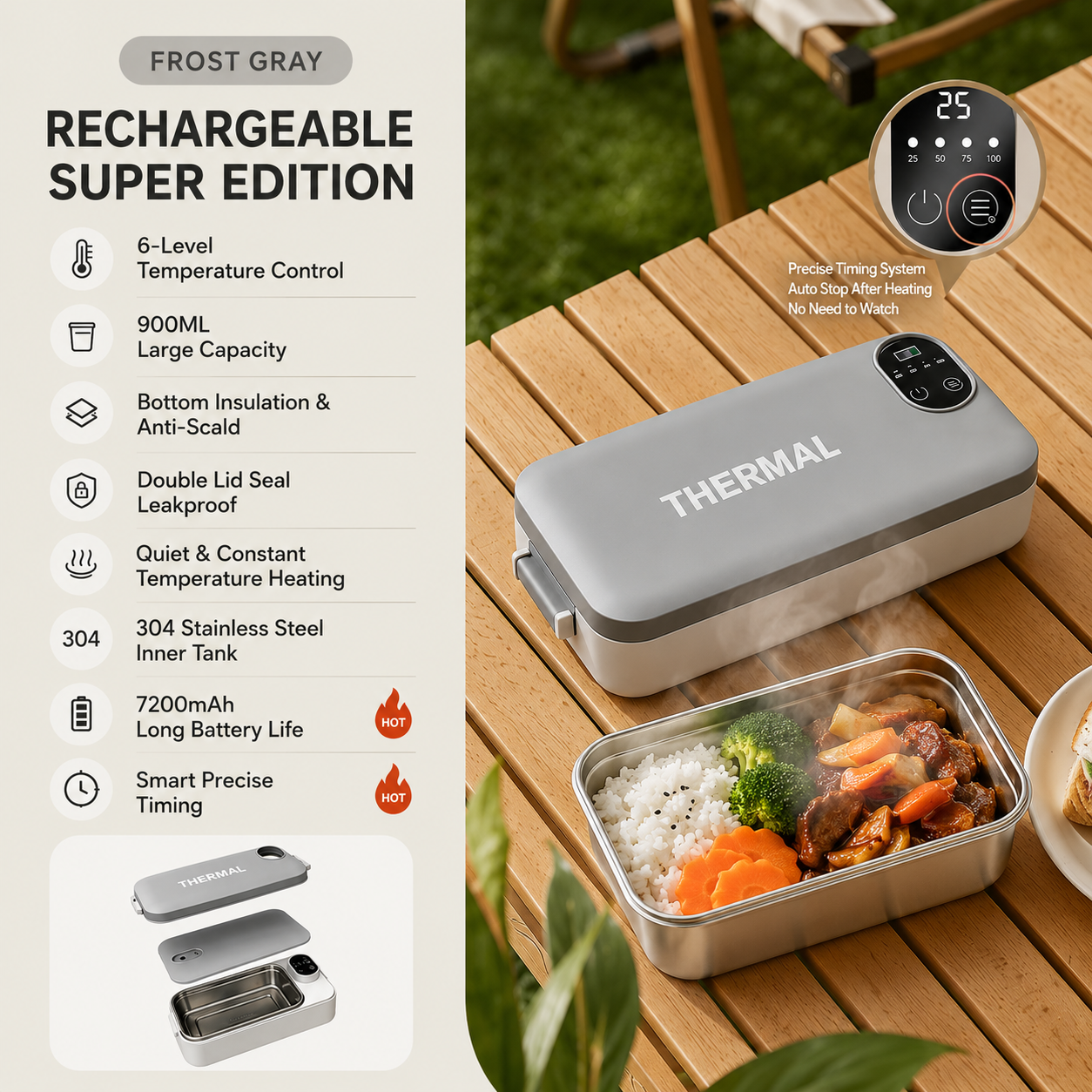 Self-Heating Lunch Box